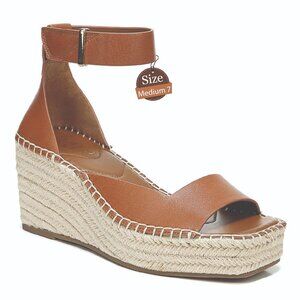 Camera Leather Platforms Wedge Heels Brown by Sarto Franco
